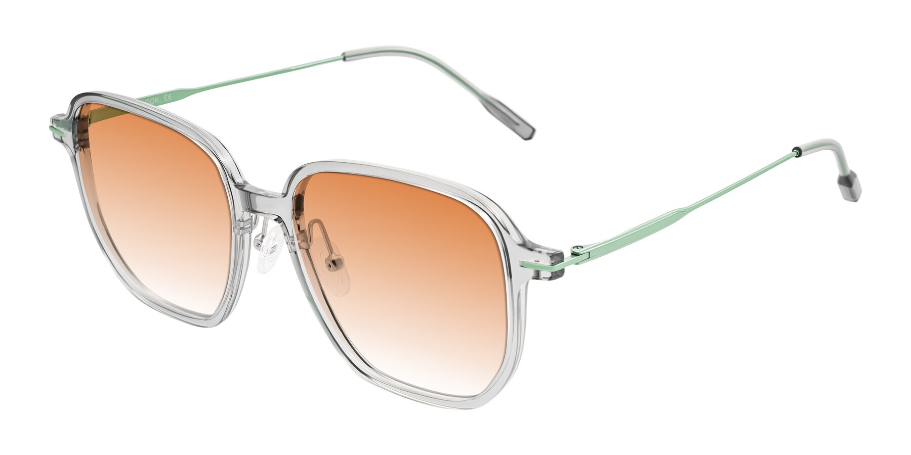 Angle of Tulsah in Transparent Gray with Orange Gradient Lenses