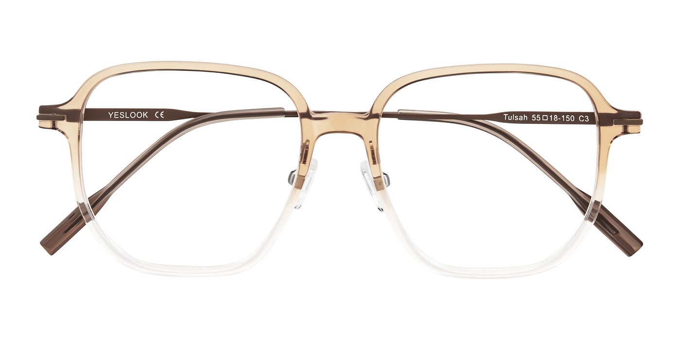Tulsah - Gradient Light Brown/Clear Reading Glasses
