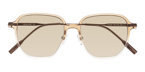 Front of Tulsah in Gradient Light Brown/Clear