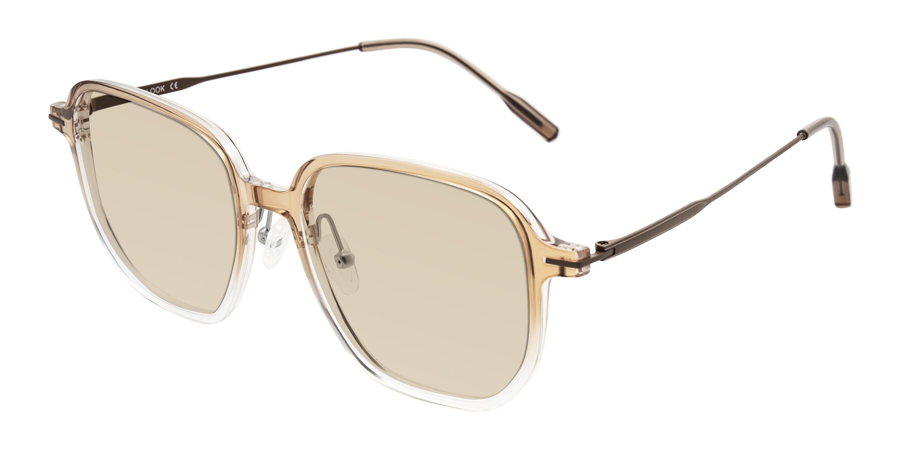 Angle of Tulsah in Gradient Light Brown/Clear with Light Brown Tinted Lenses