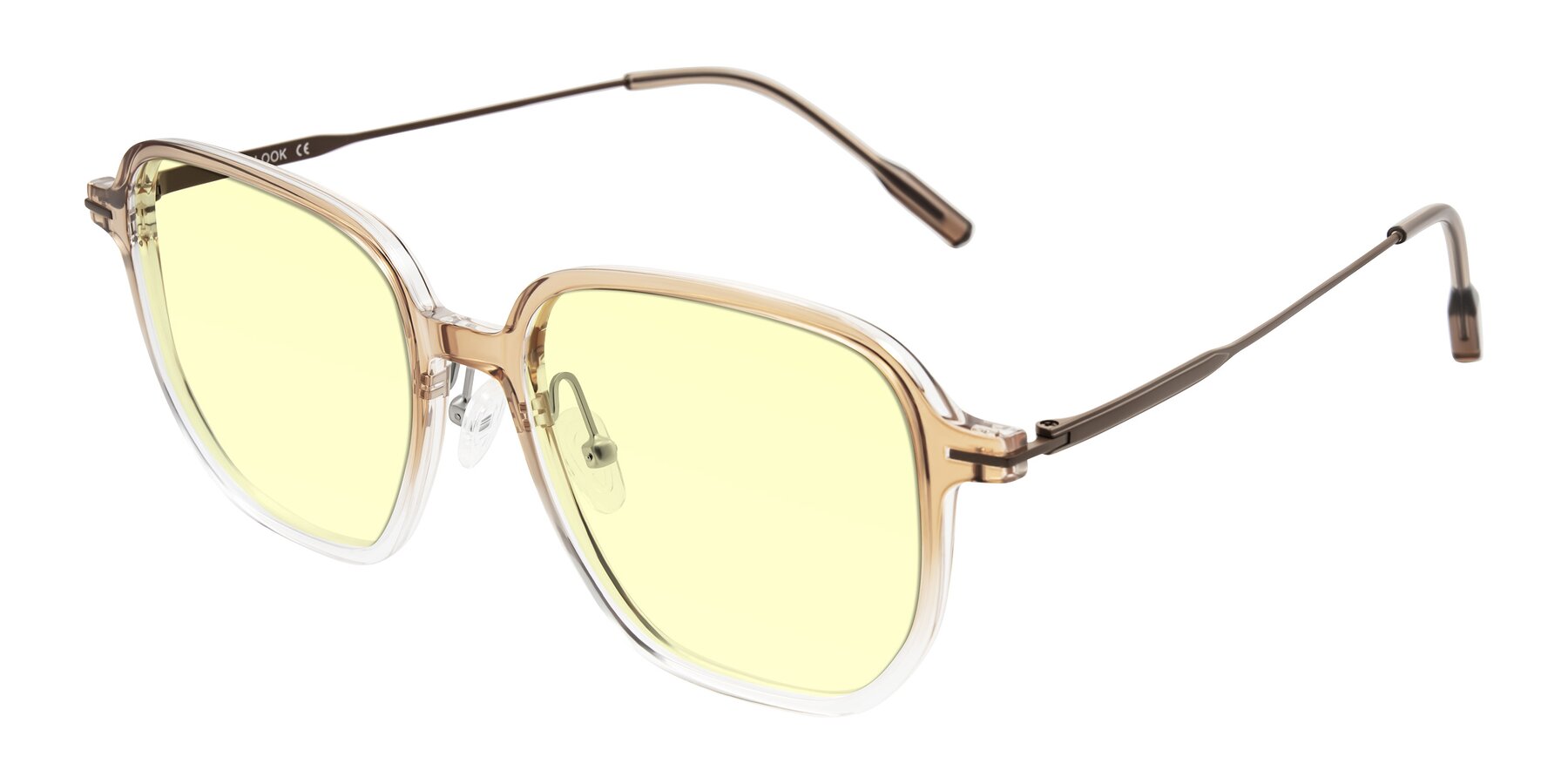 Angle of Tulsah in Gradient Light Brown/Clear with Light Yellow Tinted Lenses