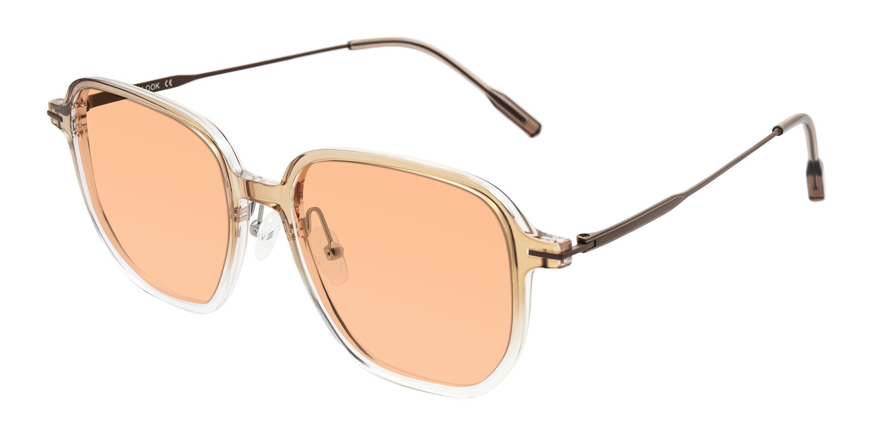 Angle of Tulsah in Gradient Light Brown/Clear with Light Orange Tinted Lenses