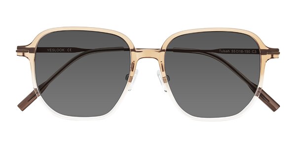 Front of Tulsah in Gradient Light Brown/Clear