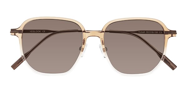 Front of Tulsah in Gradient Light Brown/Clear