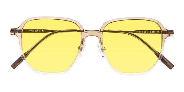 Front of Tulsah in Gradient Light Brown/Clear