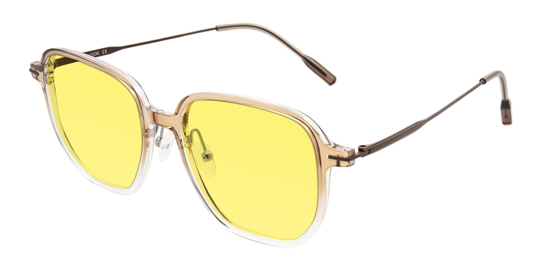 Angle of Tulsah in Gradient Light Brown/Clear with Medium Yellow Tinted Lenses