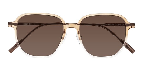 Front of Tulsah in Gradient Light Brown/Clear