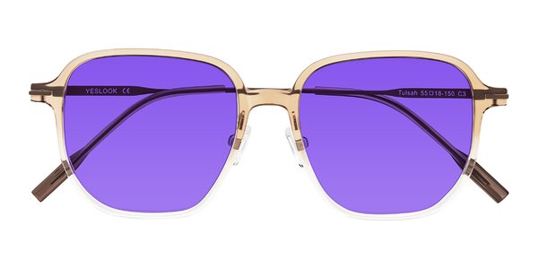 Front of Tulsah in Gradient Light Brown/Clear