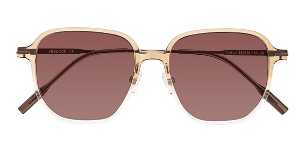 Front of Tulsah in Gradient Light Brown/Clear