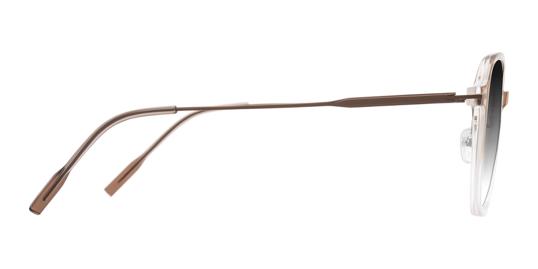 Side of Tulsah in Gradient Light Brown/Clear with Gray Gradient Lenses
