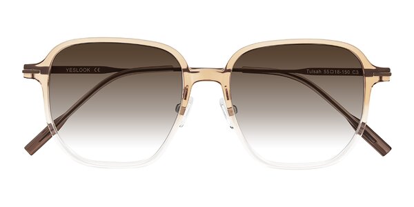 Front of Tulsah in Gradient Light Brown/Clear