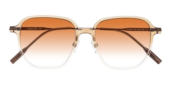 Front of Tulsah in Gradient Light Brown/Clear
