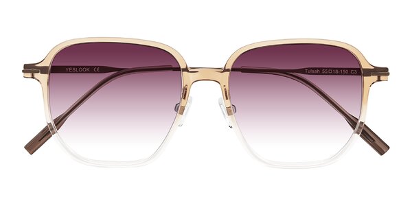 Front of Tulsah in Gradient Light Brown/Clear