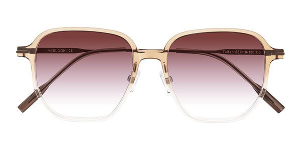 Front of Tulsah in Gradient Light Brown/Clear