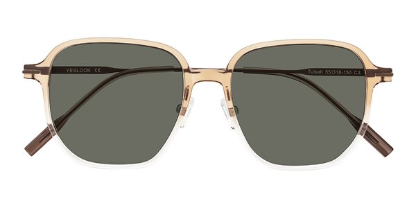 Front of Tulsah in Gradient Light Brown/Clear