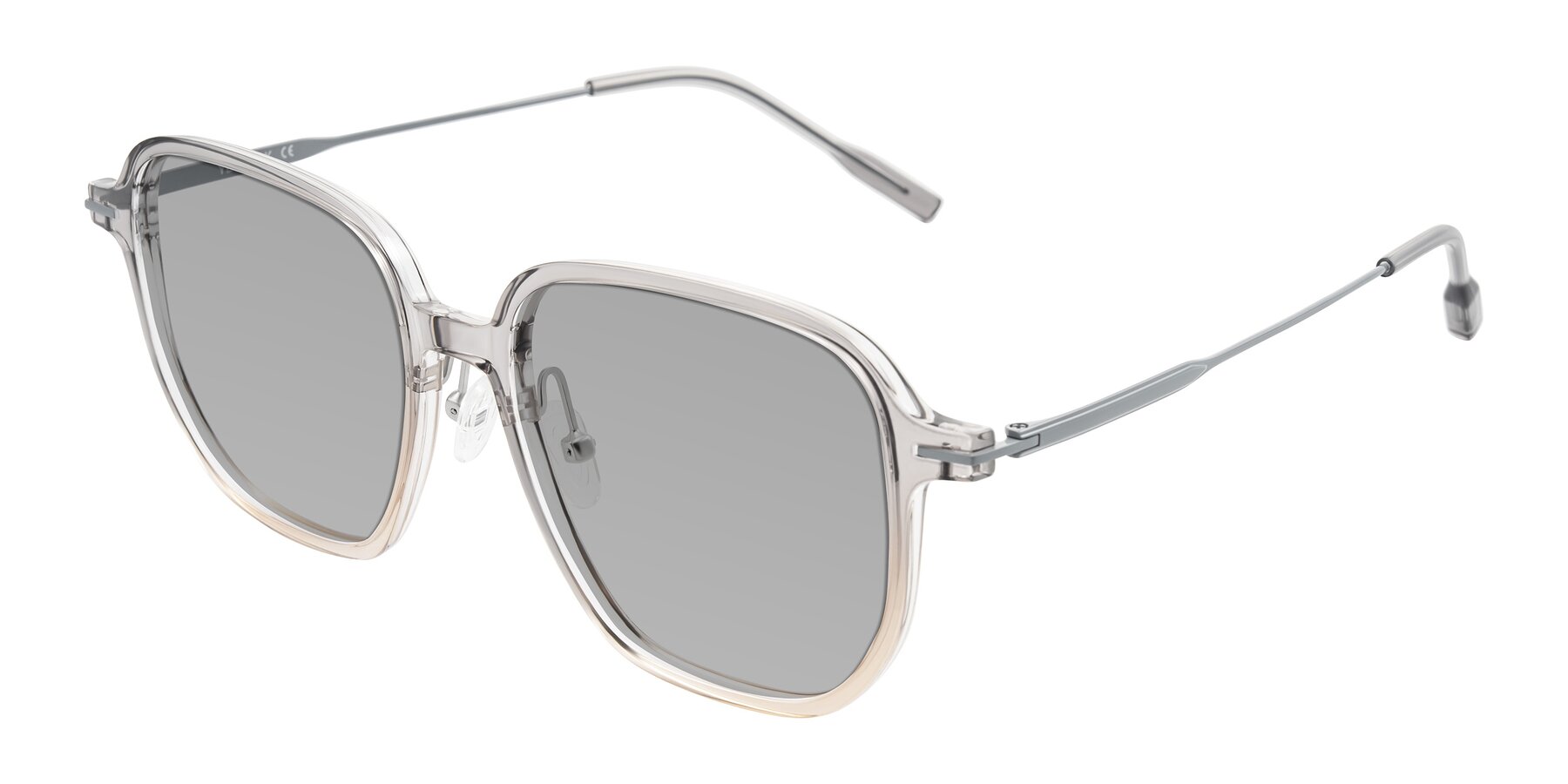 Angle of Tulsah in Gradient Light Gray/Brown with Light Gray Tinted Lenses