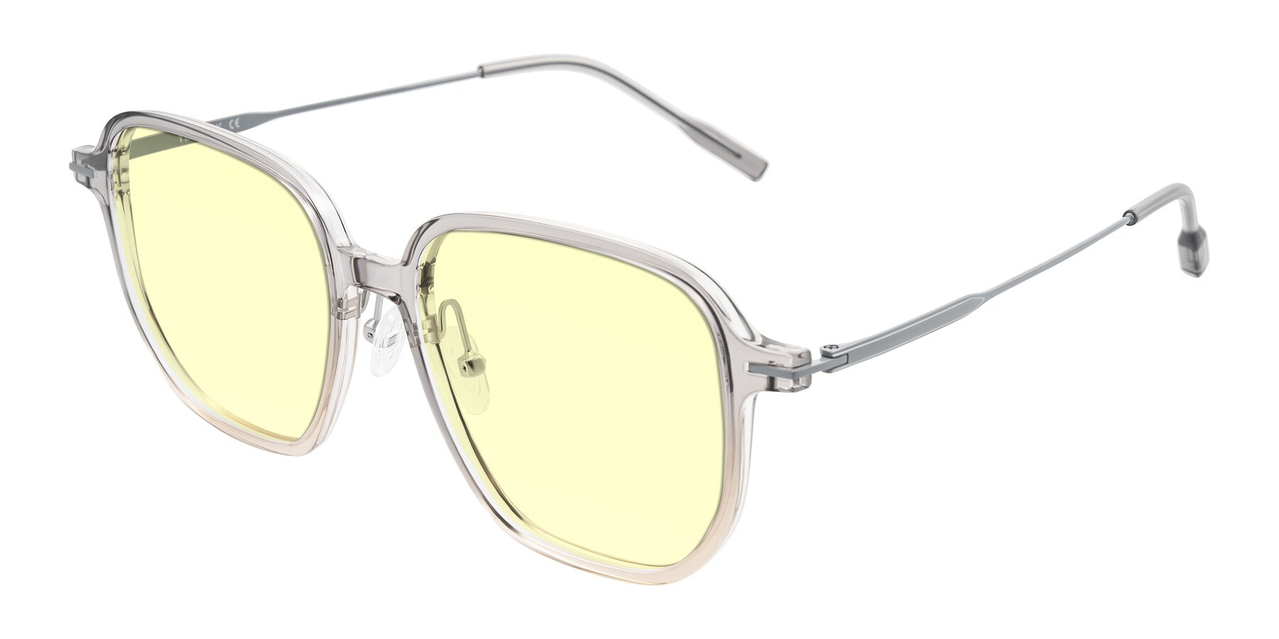 Angle of Tulsah in Gradient Light Gray/Brown with Light Yellow Tinted Lenses