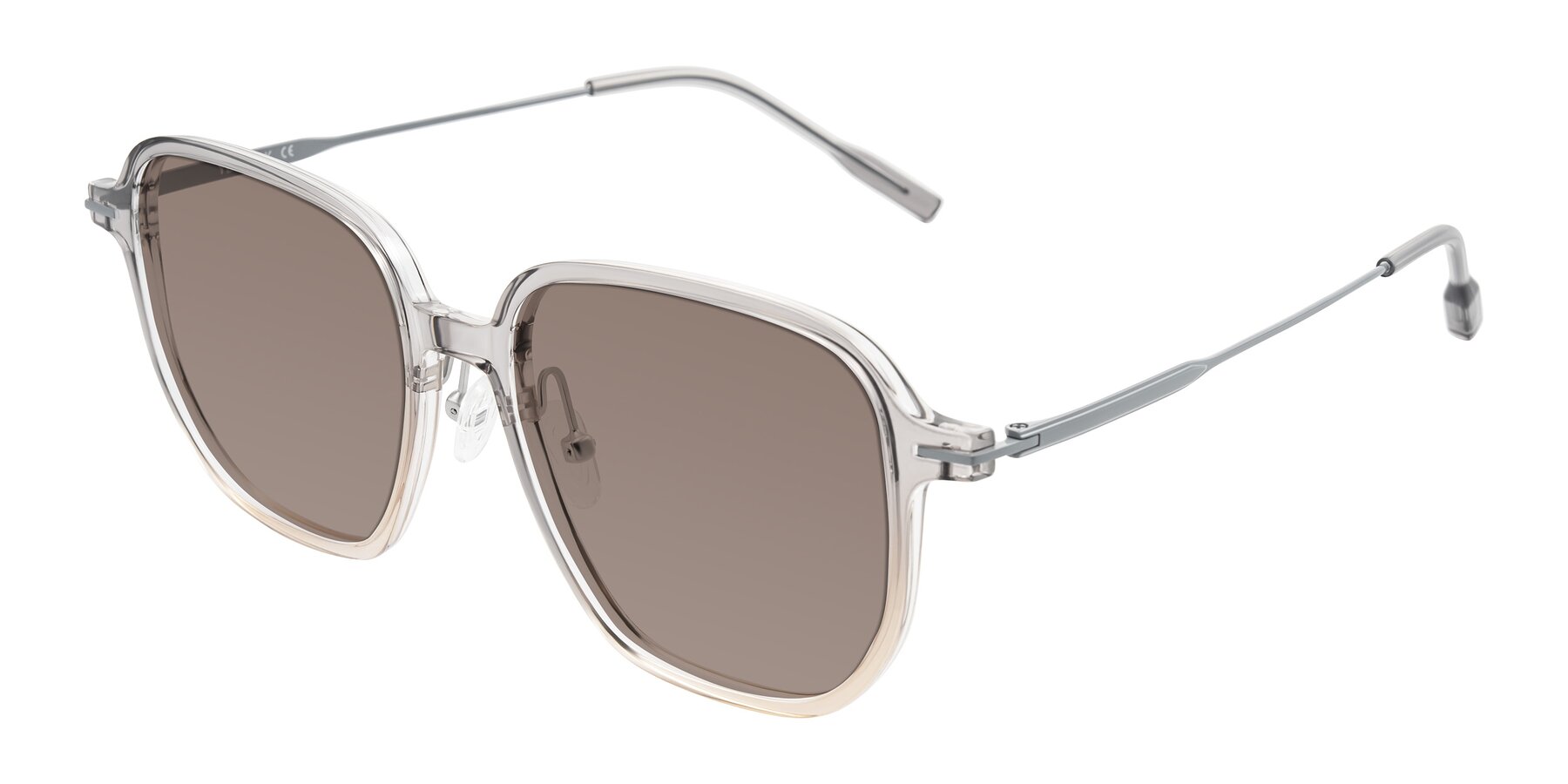 Angle of Tulsah in Gradient Light Gray/Brown with Medium Brown Tinted Lenses