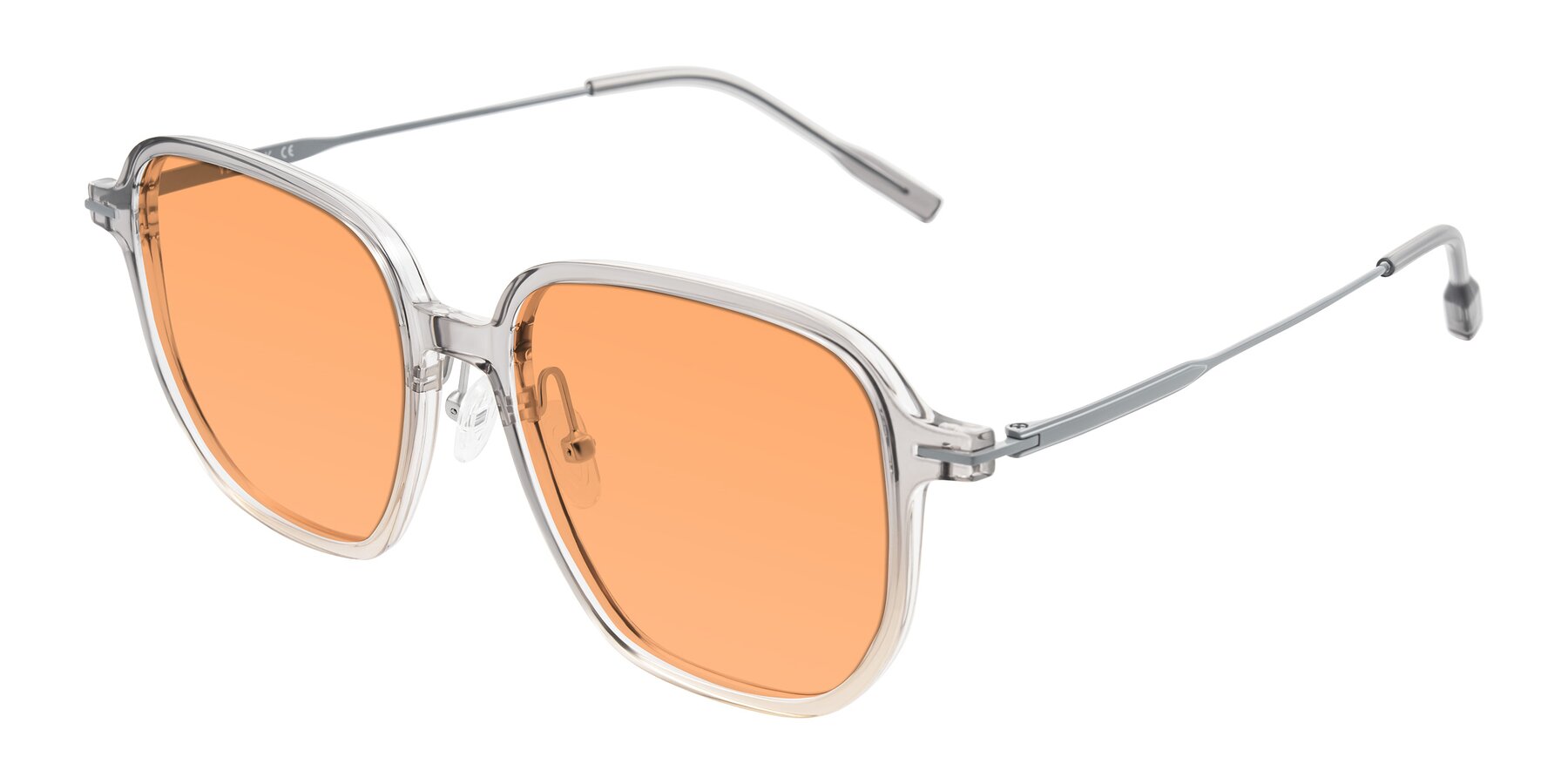 Angle of Tulsah in Gradient Light Gray/Brown with Medium Orange Tinted Lenses