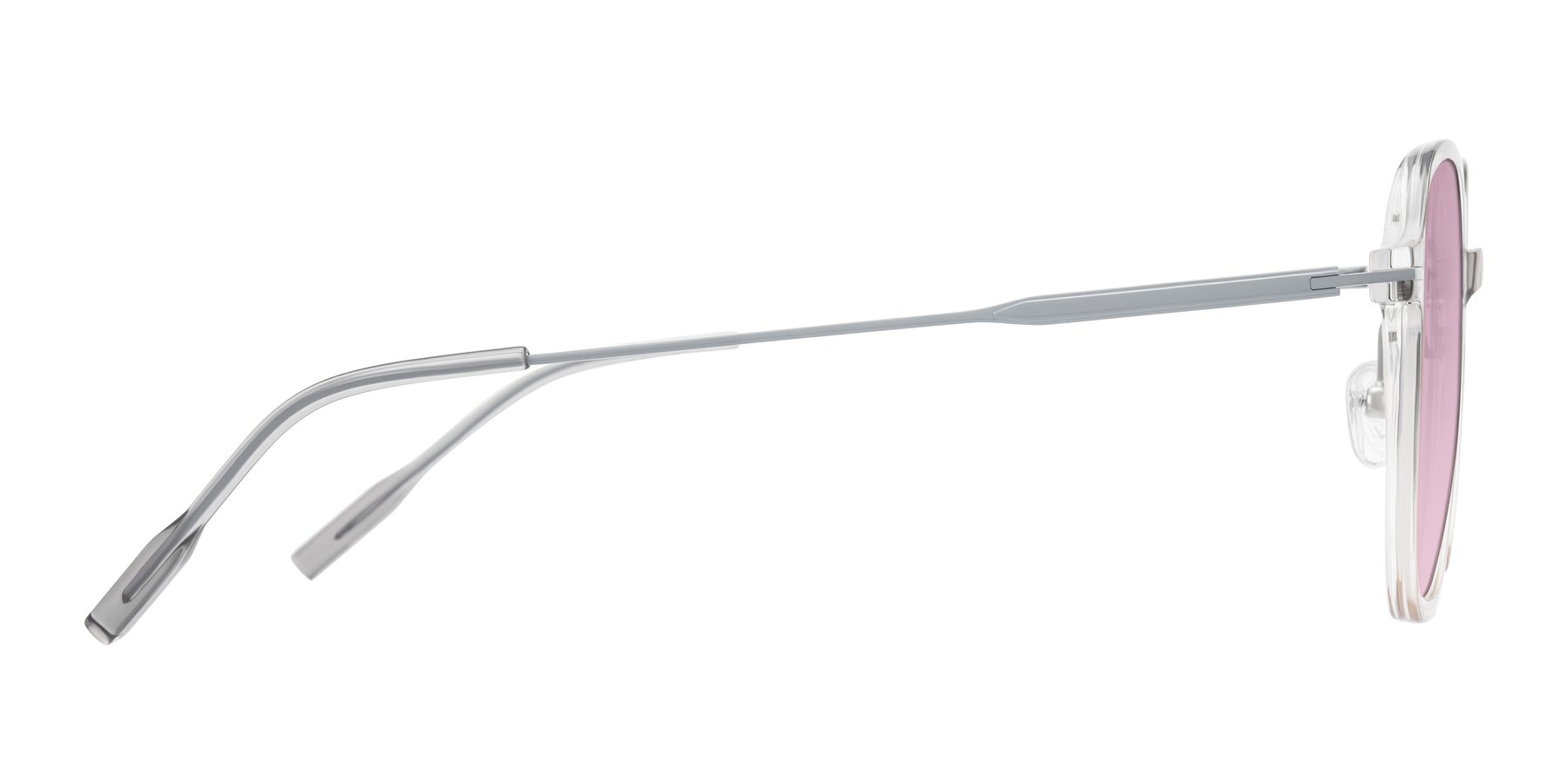 Side of Tulsah in Gradient Light Gray/Brown with Light Wine Tinted Lenses