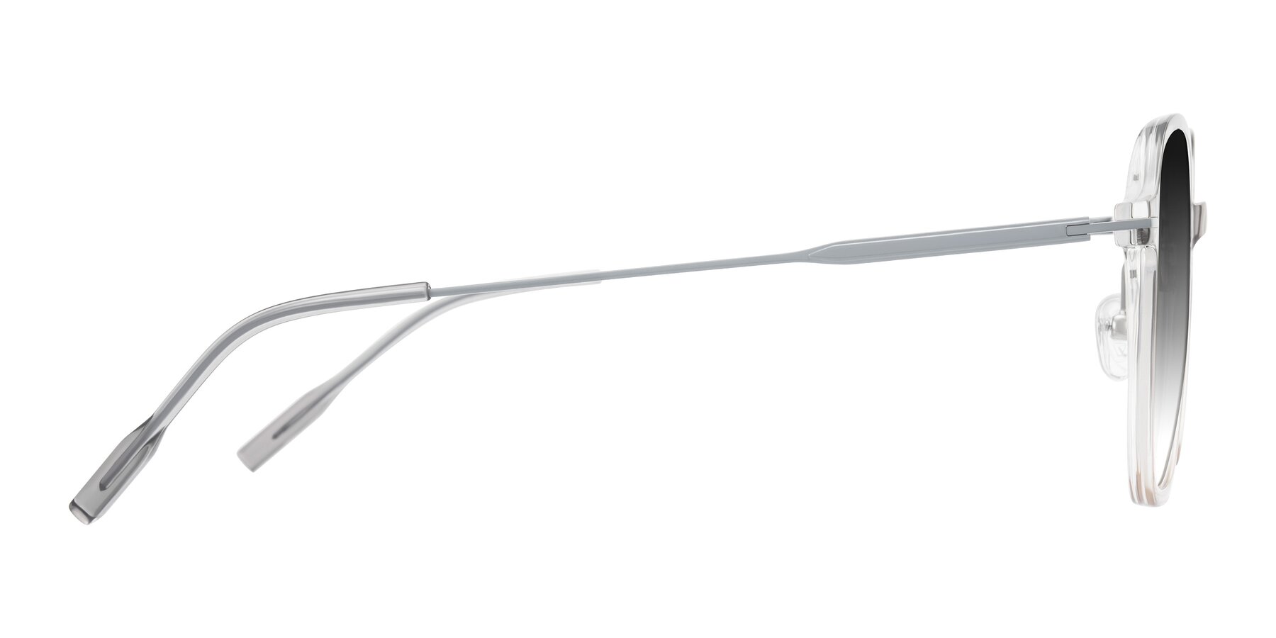Side of Tulsah in Gradient Light Gray/Brown with Gray Gradient Lenses