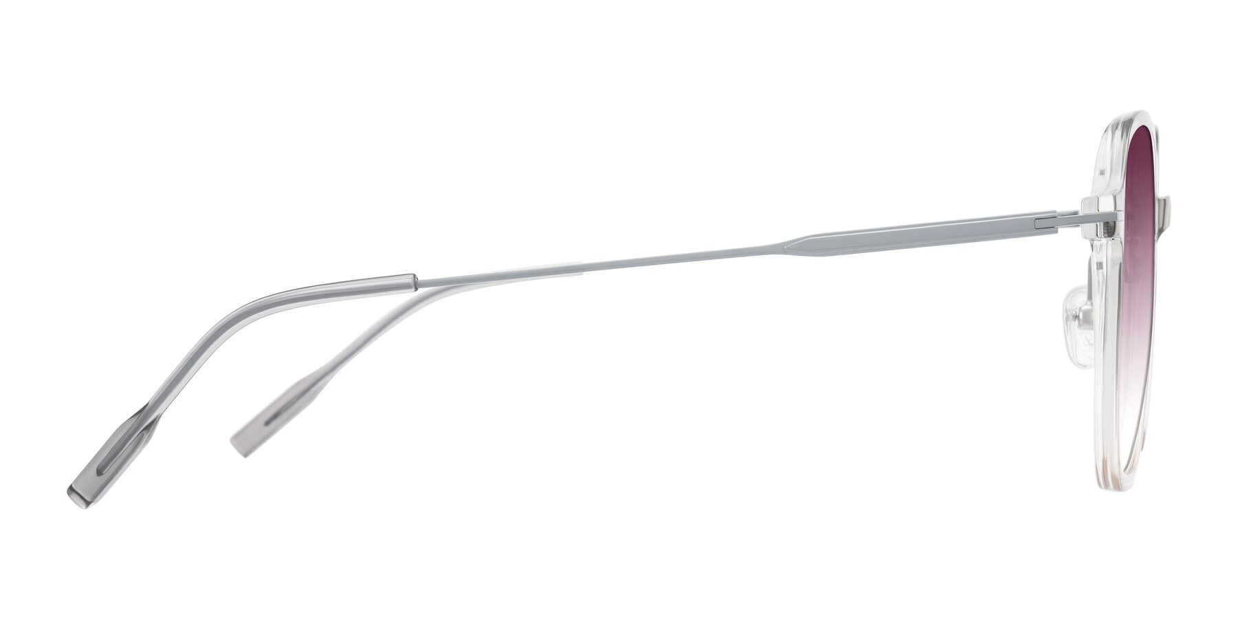 Side of Tulsah in Gradient Light Gray/Brown with Wine Gradient Lenses