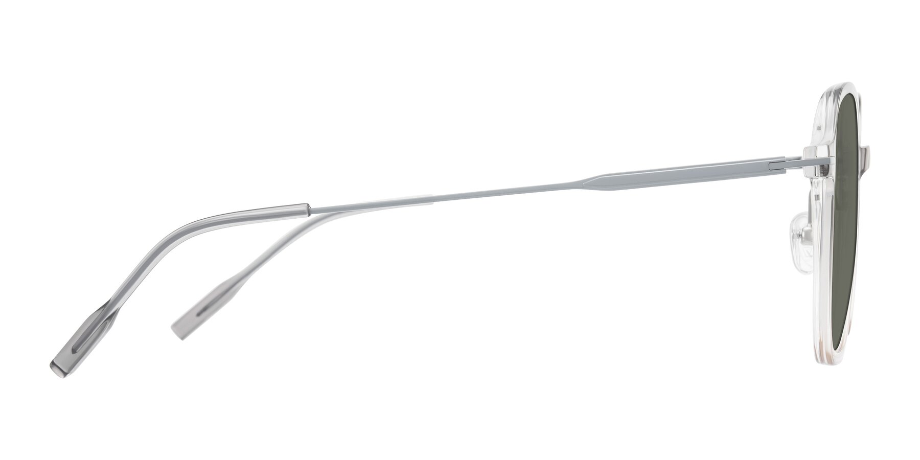 Side of Tulsah in Gradient Light Gray/Brown with Gray Polarized Lenses