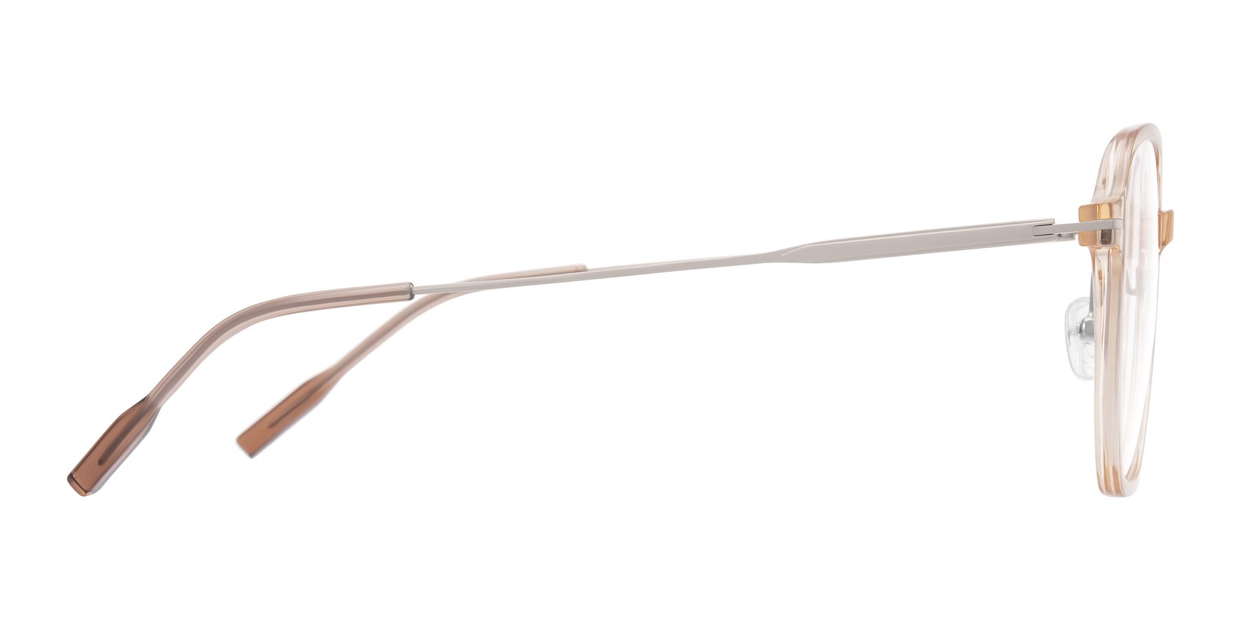 Side of Tulsah in Light Orange with Clear Eyeglass Lenses