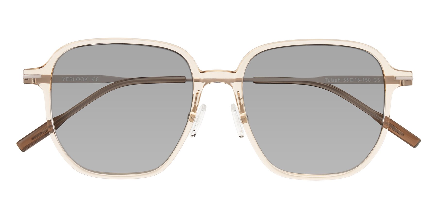 Folded Front of Tulsah in Light Orange with Light Gray Tinted Lenses