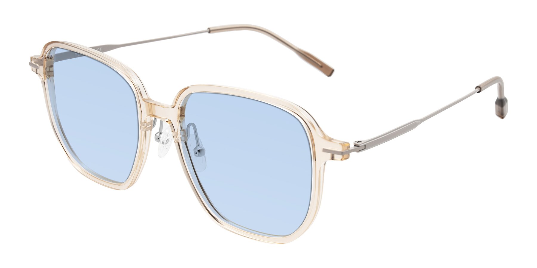 Angle of Tulsah in Light Orange with Light Blue Tinted Lenses