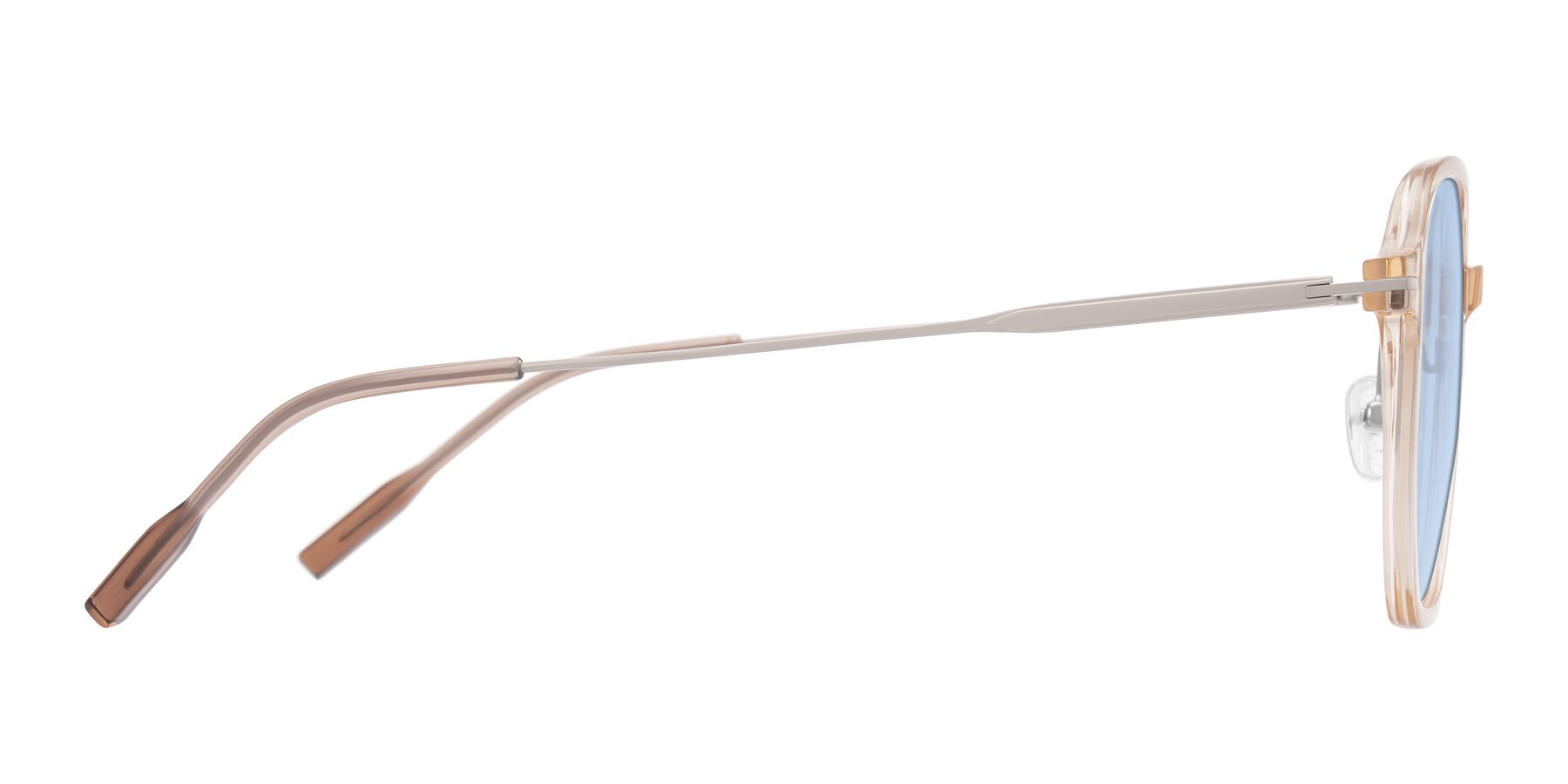 Side of Tulsah in Light Orange with Light Blue Tinted Lenses