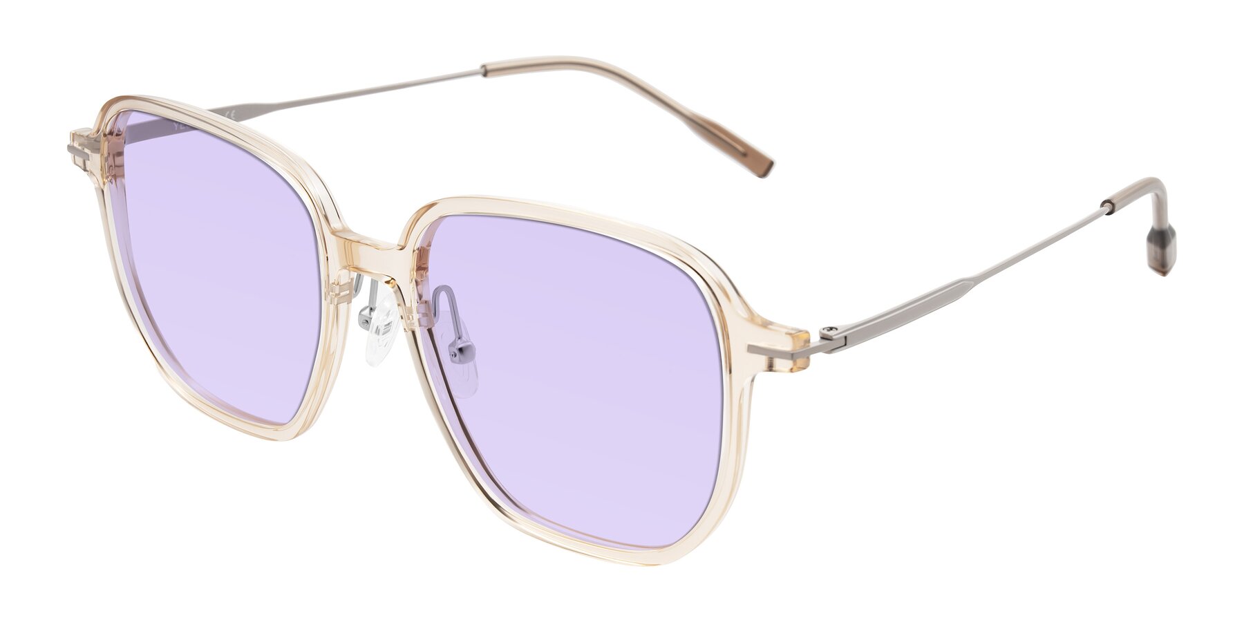 Angle of Tulsah in Light Orange with Light Purple Tinted Lenses