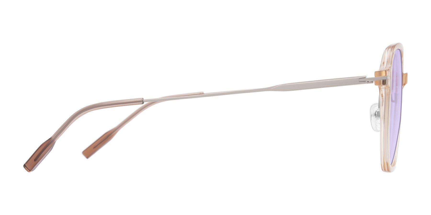 Side of Tulsah in Light Orange with Light Purple Tinted Lenses