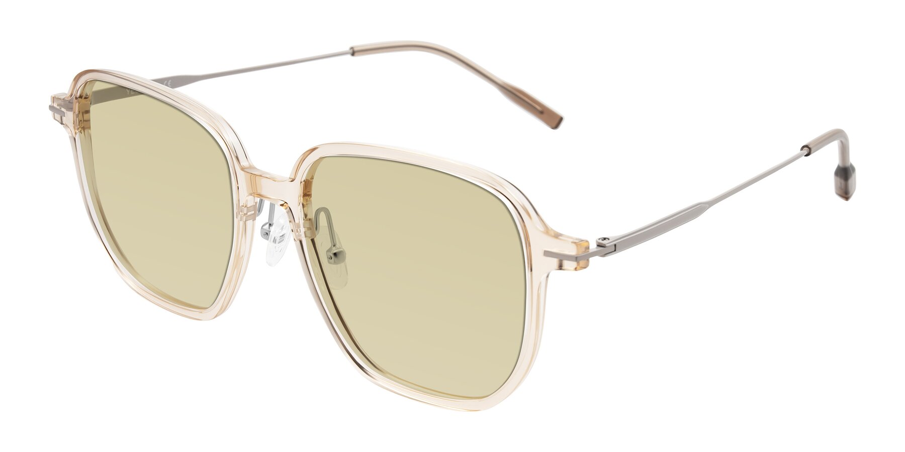 Angle of Tulsah in Light Orange with Light Champagne Tinted Lenses