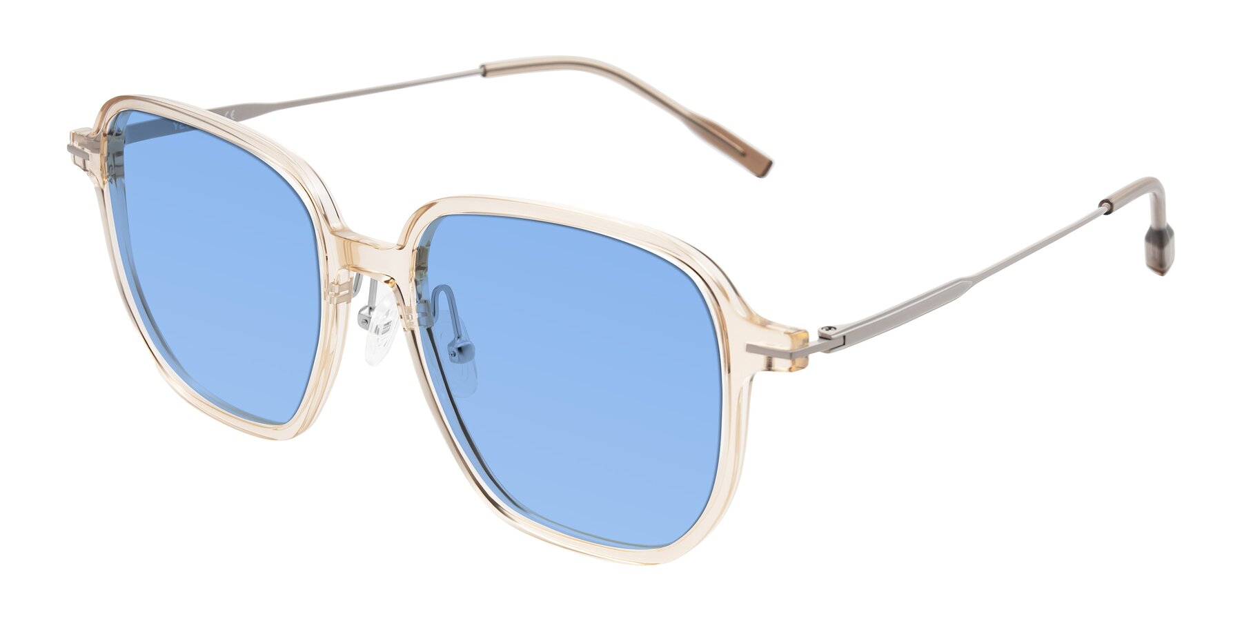 Angle of Tulsah in Light Orange with Medium Blue Tinted Lenses