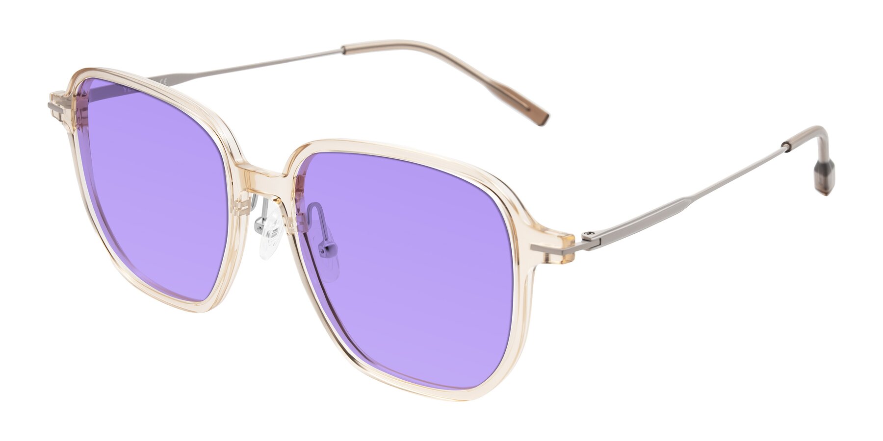 Angle of Tulsah in Light Orange with Medium Purple Tinted Lenses