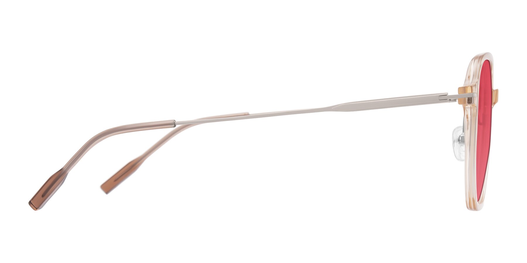 Side of Tulsah in Light Orange with Red Tinted Lenses