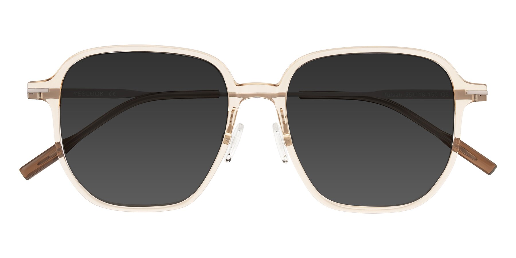 Folded Front of Tulsah in Light Orange with Gray Tinted Lenses