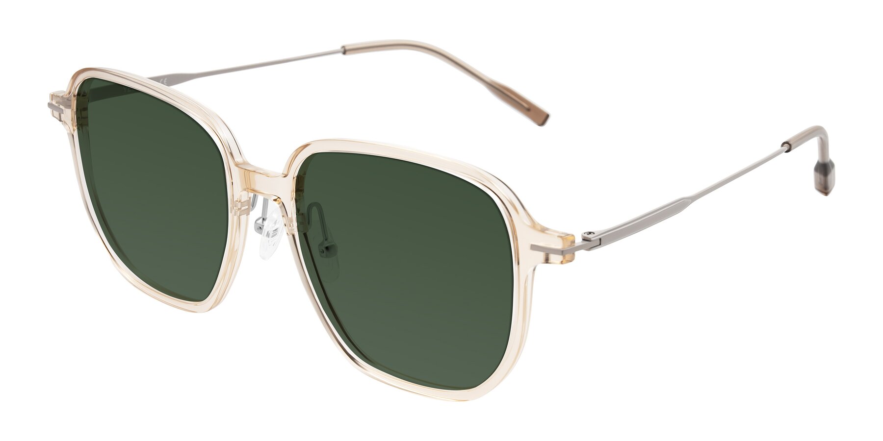 Angle of Tulsah in Light Orange with Green Tinted Lenses