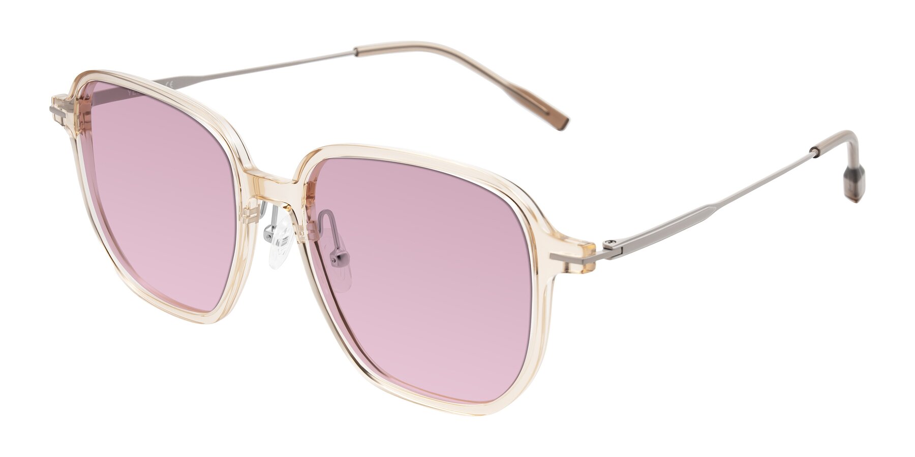 Angle of Tulsah in Light Orange with Light Wine Tinted Lenses