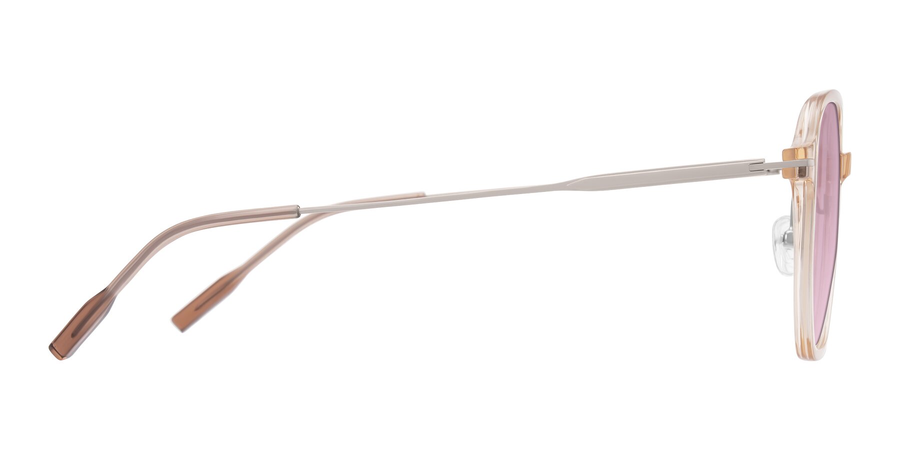 Side of Tulsah in Light Orange with Light Wine Tinted Lenses