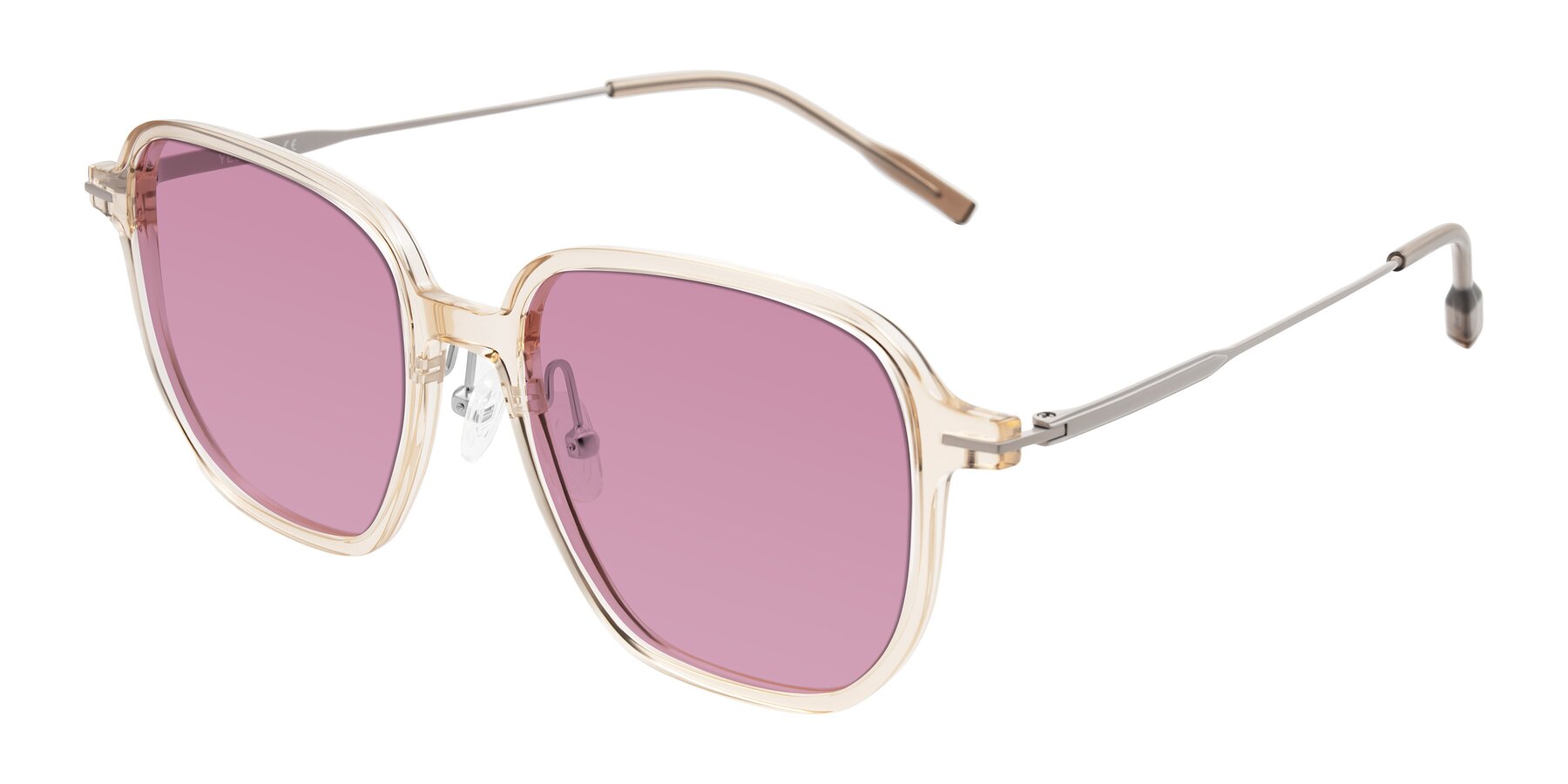 Angle of Tulsah in Light Orange with Medium Wine Tinted Lenses