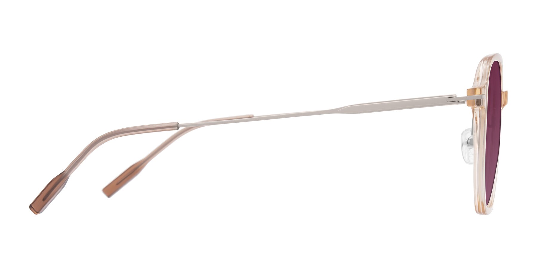 Side of Tulsah in Light Orange with Wine Tinted Lenses