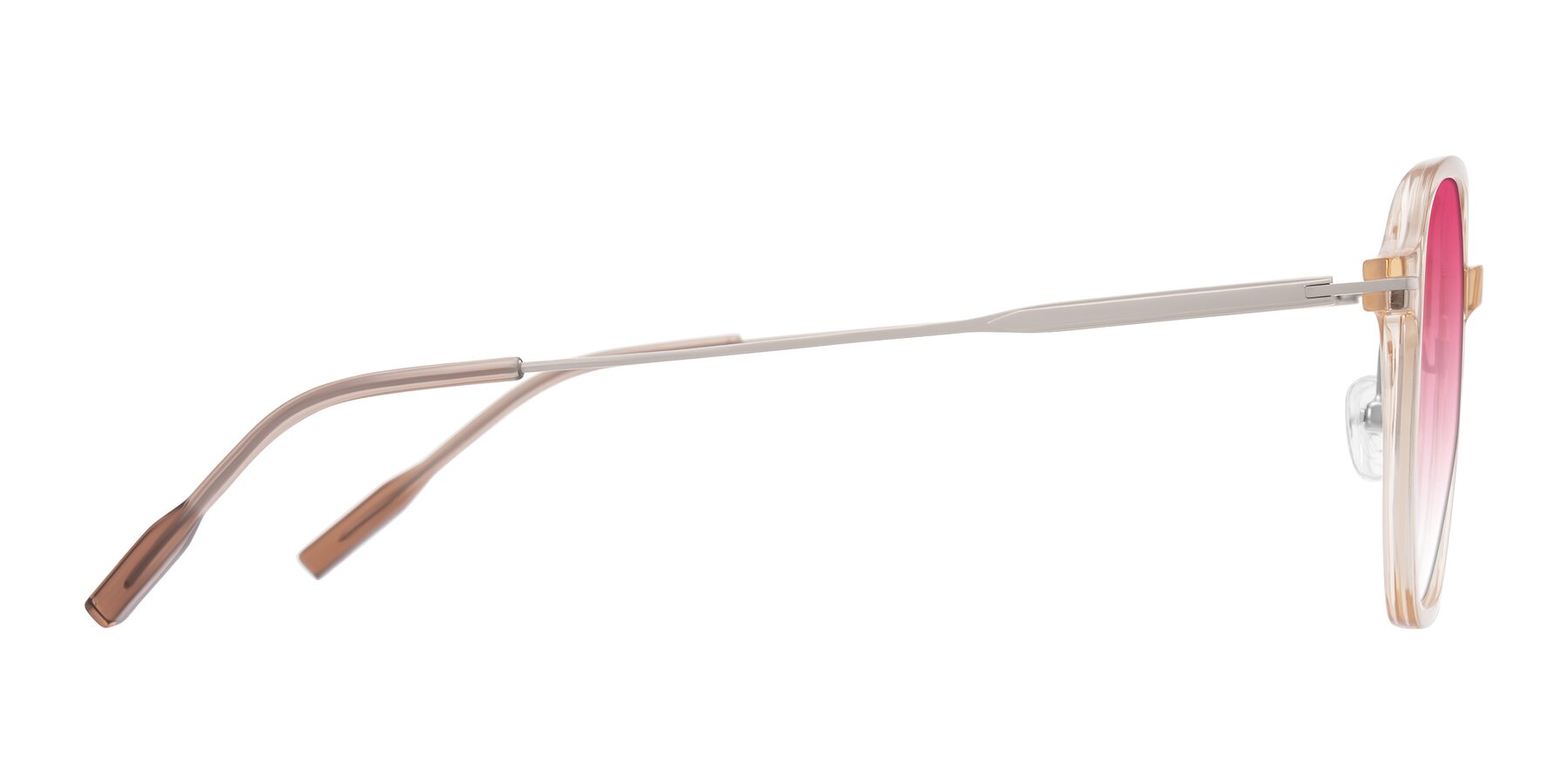 Side of Tulsah in Light Orange with Pink Gradient Lenses
