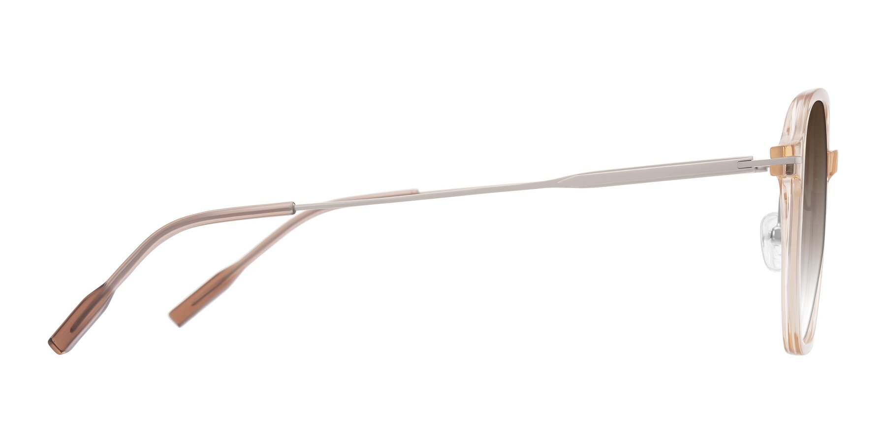 Side of Tulsah in Light Orange with Brown Gradient Lenses