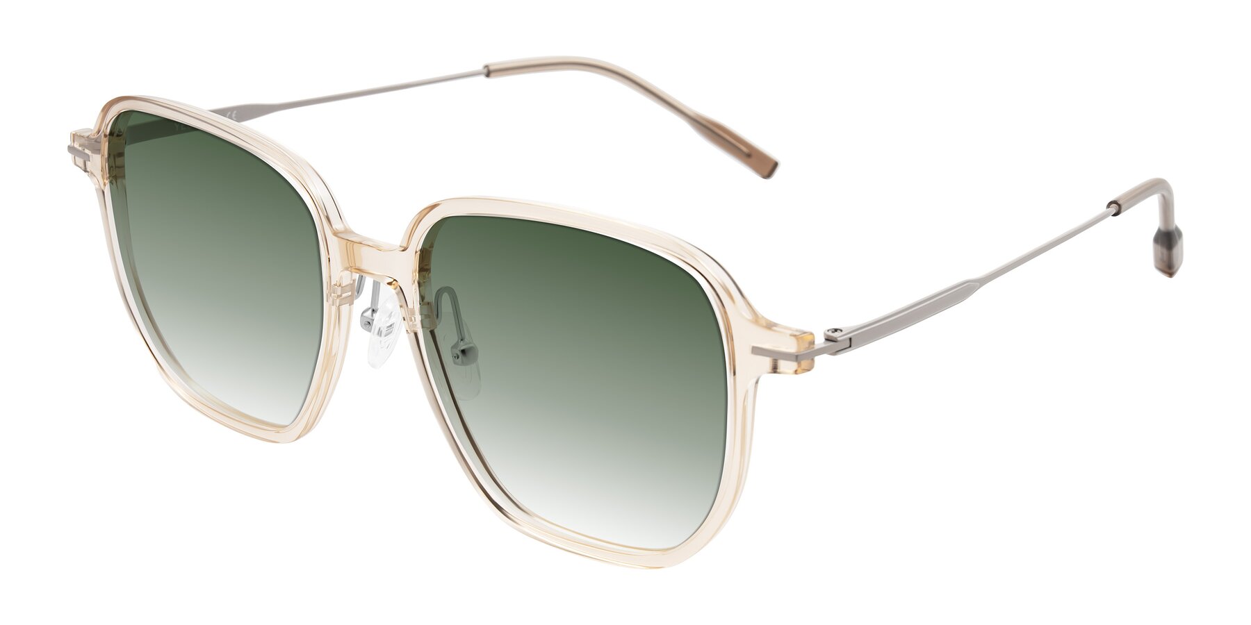 Angle of Tulsah in Light Orange with Green Gradient Lenses