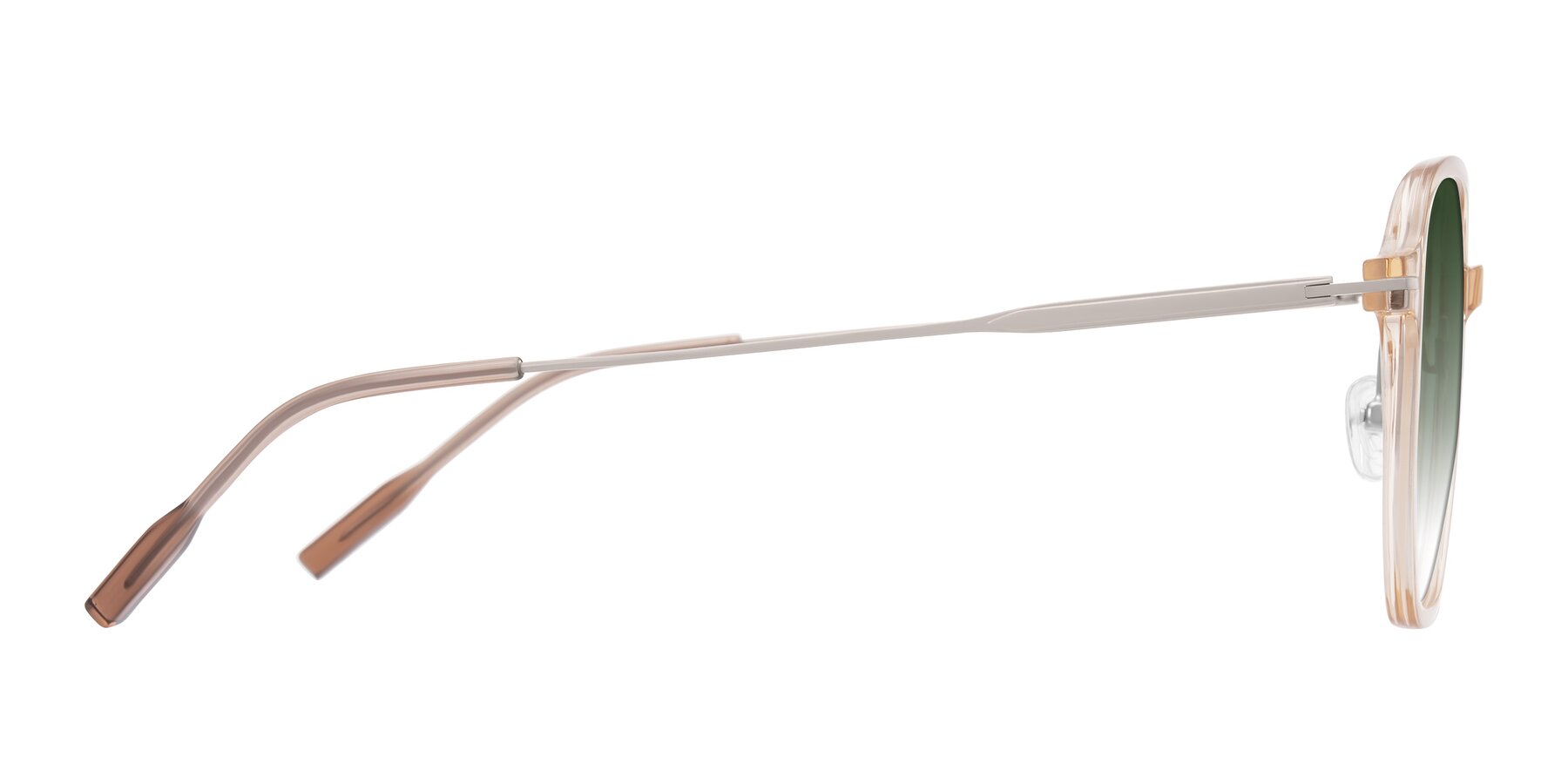 Side of Tulsah in Light Orange with Green Gradient Lenses