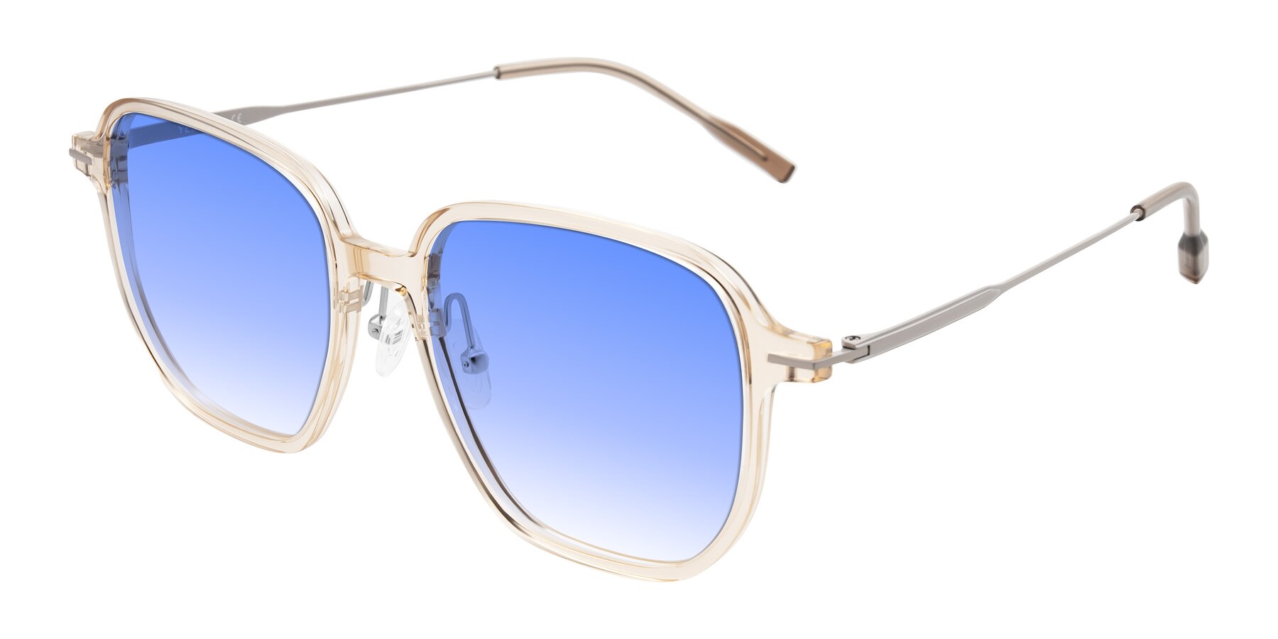 Angle of Tulsah in Light Orange with Blue Gradient Lenses