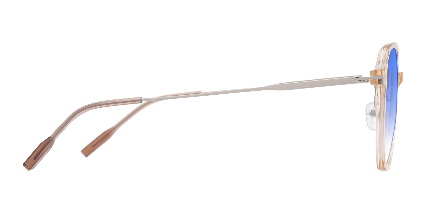 Side of Tulsah in Light Orange with Blue Gradient Lenses