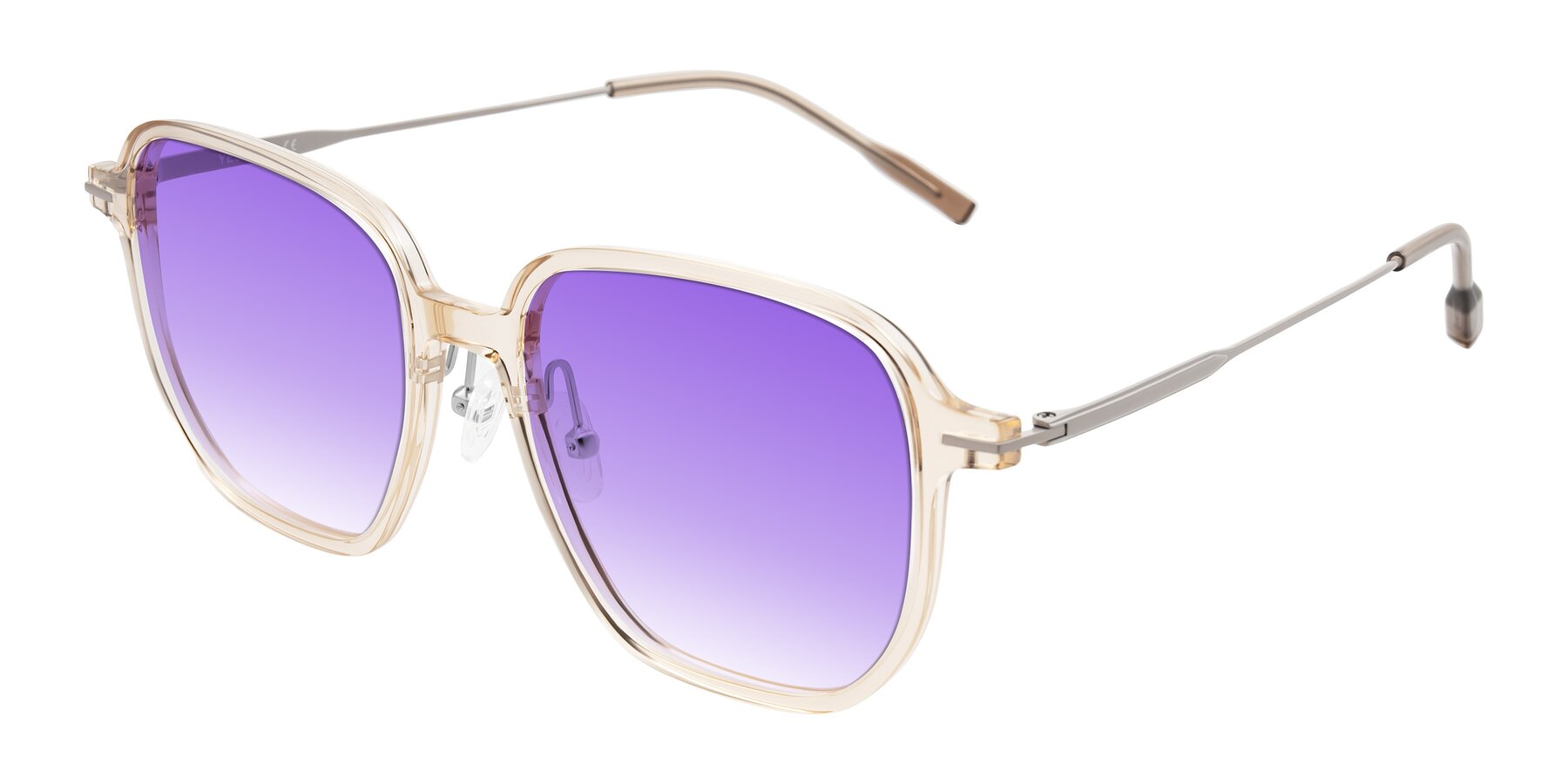 Angle of Tulsah in Light Orange with Purple Gradient Lenses